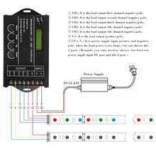 Carica l'immagine nel visualizzatore di Gallery, 20A Timer Controller Programmabile TC420 DC12-24V LED RGB Da 5 Circuiti Di... - Ilgrandebazar