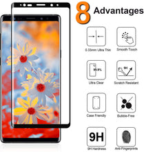 Carica l'immagine nel visualizzatore di Gallery, Vetro Temperato per Samsung Galaxy Note 9,【2 pezzi】Pellicola Protettiva Durezza 9H, Resistente ai Graffi, Tocco Sensibile, Vetro Protezione Proteggi Schermo per Samsung Note 9 Schermo in Vetro