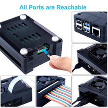 Carica l'immagine nel visualizzatore di Gallery, Bruphny Case per Raspberry Pi 4 con Ventola, 5V 3A USB-C HDMI Cavo - Ilgrandebazar