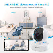 Carica l'immagine nel visualizzatore di Gallery, Telecamera di Sorveglianza WiFi, Wansview FHD 1080P Videocamera IP Bianco - Ilgrandebazar
