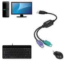 Carica l'immagine nel visualizzatore di Gallery, Perixx peripro-401 PS2 a USB - adattatore per Addattatore PS2 e USB, Nero - Ilgrandebazar