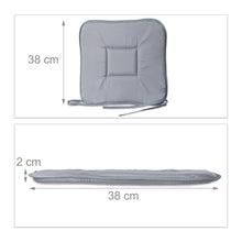 Carica l'immagine nel visualizzatore di Gallery, Relaxdays 10020638_111 Set 4 Cuscini per Sedia 38x38x2 cm, Antracite