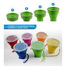 Carica l'immagine nel visualizzatore di Gallery, shibby Silicone Pieghevole - Bicchiere Colore Blu, Coppa da Viaggio Blu - Ilgrandebazar