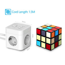 Carica l'immagine nel visualizzatore di Gallery, JSVER Multipresa Cubo 3 Scomparti con 3 USB, Power Strip Cube Bianco - Ilgrandebazar