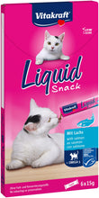 Carica l'immagine nel visualizzatore di Gallery, Vitakraft Vitakraft Liquid Snack liquido per Gatto, Salmone e Omega, 6 x 15g
