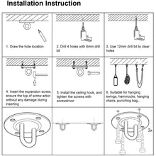Carica l'immagine nel visualizzatore di Gallery, Acciaio Inossidabile Gancio per Soffitto, Ancoraggio da Parete e Soffitto,... - Ilgrandebazar