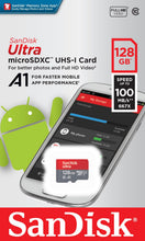 Carica l'immagine nel visualizzatore di Gallery, SanDisk Ultra Scheda di Memoria MicroSDXC da 128 GB e 128 GB, Rosso/Grigio