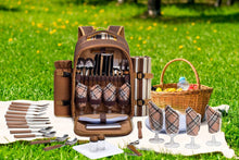 Carica l'immagine nel visualizzatore di Gallery, apollo walker Borsa frigo APOLLOWALKER 4 Person Picnic Backpack Hamper con Set di stoviglie e Coperta