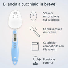 Carica l'immagine nel visualizzatore di Gallery, ADE Bilancia digitale a cucchiaio di precisione | bilancia elettronica a cucchiaio dosatore per pesare e dosare precisi | precisione di 0,1 grammi | anche per liquidi | con display LCD | Blu
