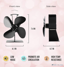 Carica l'immagine nel visualizzatore di Gallery, AcornSolution - Ventola per stufa alimentata a calore, a 4 Blade - Ilgrandebazar
