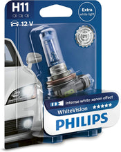 Carica l'immagine nel visualizzatore di Gallery, Philips 12961NBVB2 WhiteVision Effetto Xenon W5W Lampada Auto, Blister Doppio