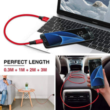 Carica l'immagine nel visualizzatore di Gallery, RAVIAD Cavo Micro USB [4 Pezzi:0.3m,1m,2m,3m] 0.3m 1m 2m 3m, Rosso - Ilgrandebazar
