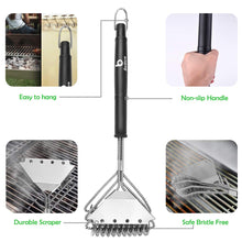 Carica l'immagine nel visualizzatore di Gallery, BACKTURE Spazzola Barbecue, Pulizia 3-Branch Acciaio B-Spazzola - Ilgrandebazar