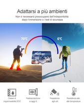 Carica l'immagine nel visualizzatore di Gallery, Netac 32G Scheda Micro SD, di Memoria A1, U1, C10, 32 GB, Only Card