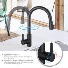 Carica l'immagine nel visualizzatore di Gallery, Rubinetto da Cucina, Dalmo - DAKF8F, Miscelatore Cucina con Doccetta...