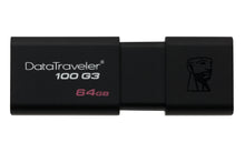 Carica l'immagine nel visualizzatore di Gallery, Kingston DataTraveler 100 G3-DT100G3/64GB-3P, USB 3.0, 3.1 64 GB-3P, Nero - Ilgrandebazar