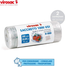 Carica l'immagine nel visualizzatore di Gallery, Sacchetti a forma di shopper per frigo e freezer, adatti al contatto alimentare