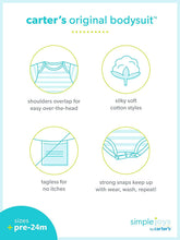 Carica l'immagine nel visualizzatore di Gallery, Simple Joys by Carter's Unisex Bimbi body in cotone a manica lunga, Pacco da 5