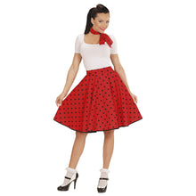 Carica l'immagine nel visualizzatore di Gallery, WIDMANN Gonna &amp; Foulards Neri a Pois Anni '50 - Ilgrandebazar