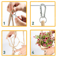 Carica l'immagine nel visualizzatore di Gallery, JamBer 6 Pezzi Macrame Plant Hanger Fatto a Mano Appeso Corda di Cotone... - Ilgrandebazar