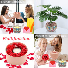 Carica l'immagine nel visualizzatore di Gallery, SPECOOL Regali di San Valentino per lei,Sapone Fiore Rosa Candela Set1 - Ilgrandebazar
