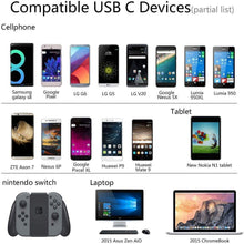 Carica l'immagine nel visualizzatore di Gallery, Cavo USB C, 5Pezzi[0.25M 0.5M 1M 2M 3M] 3A Nylon Type-C di Rapida... - Ilgrandebazar