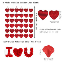 Carica l'immagine nel visualizzatore di Gallery, Kit decorazioni per San Valentino 1000 pezzi Petali di rosa rossa 10 pezzi... - Ilgrandebazar
