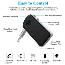 Carica l'immagine nel visualizzatore di Gallery, Ricevitore Bluetooth, TedGem Bluetooth Auto, Stereo Auto Aux... - Ilgrandebazar
