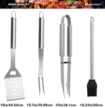 Carica l'immagine nel visualizzatore di Gallery, Romanticist 21Pc Set Barbecue in Acciaio Inox 37 x 16 x 6.5cm, Silver - Ilgrandebazar