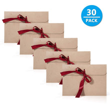 Carica l'immagine nel visualizzatore di Gallery, Remebe 30 pezzi Busta Kraft con 30 nastro, di carta Rosso