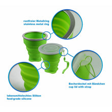 Carica l'immagine nel visualizzatore di Gallery, shibby Silicone Pieghevole - Bicchiere Colore Blu, Coppa da Viaggio Blu - Ilgrandebazar