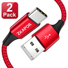 Carica l'immagine nel visualizzatore di Gallery, ZKAPOR Cavo USB C [4Pezzi, 0.3m 1m 2m 3m] Tipo C Ricarica Rapida e...