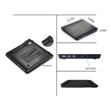 Carica l'immagine nel visualizzatore di Gallery, Rioddas Unità CD/DVD Esterna, USB 3.0 Portatile +/- RW Slim Nero - Ilgrandebazar