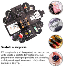 Carica l'immagine nel visualizzatore di Gallery, Amycute Explosion Box,Scatola Sorpresa Creativa DIY Scrapbook Fatto a Nero - Ilgrandebazar