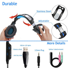 Carica l'immagine nel visualizzatore di Gallery, Beexcellent GM-3, Cuffie Gaming Super Confortevole con Microfono e Stereo Blu - Ilgrandebazar