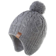 Carica l'immagine nel visualizzatore di Gallery, AHAHA Cappellino Lavorato a Maglia con Pompon e a per... - Ilgrandebazar