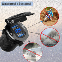 Carica l'immagine nel visualizzatore di Gallery, GemCoo QC3.0 Presa USB per Auto Doppio in Alluminio, 12V / 24V 36W 2 Blu