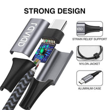 Carica l'immagine nel visualizzatore di Gallery, Cavo USB Tipo C, RAVIAD [2Pezzi, 2m] Nylon C di Ricarica Rapida e... - Ilgrandebazar