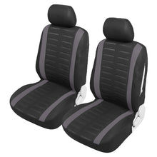 Carica l'immagine nel visualizzatore di Gallery, Upgrade4cars Coprisedili Auto Universale, B1 Nero Grigio - Anteriore - Ilgrandebazar