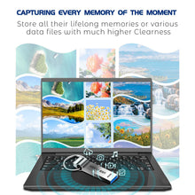 Carica l'immagine nel visualizzatore di Gallery, Chiavetta USB 256GB - camcise Impermeabile Pendrive USB 3.0 Metallo Pen Drive Plug-and-Play Pennetta USB per Computer, Tablet, con Portachiavi Portatile (256gb)