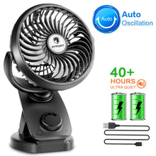 Carica l'immagine nel visualizzatore di Gallery, USB Clip Ventilatore da Tavolo Portatile a Batteria - Rotazione 2019 - Ilgrandebazar