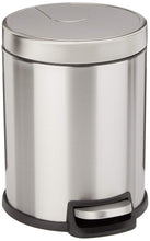 Carica l'immagine nel visualizzatore di Gallery, AmazonBasics - Pattumiera rotonda con chiusura silenziosa, 5 l 5 l, Satin - Ilgrandebazar