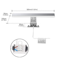 Carica l'immagine nel visualizzatore di Gallery, LED Lampada da Specchio 5W Aourow,Specchio Armadio 30cm, Bianco Neutro 4000 K - Ilgrandebazar