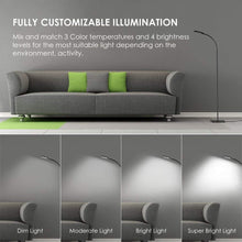 Carica l'immagine nel visualizzatore di Gallery, Lampada da Pavimento a Stelo in LED, Paralume Classico Semplice Black - Ilgrandebazar