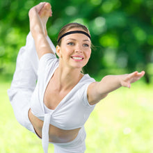 Carica l'immagine nel visualizzatore di Gallery, 4 Pezzi Spesse Fasce Elastico Non Scivolo Fasce per Capelli da Sport per Donne e Uomini, Nero e Grigio