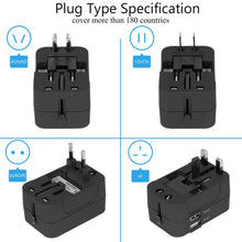 Carica l'immagine nel visualizzatore di Gallery, Adattatore da Viaggio,KOREY Presa Spina Universale con 2 USB... - Ilgrandebazar