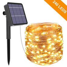 Carica l'immagine nel visualizzatore di Gallery, Catena Luminosa Solare, Kolpop 26M Stringa Luci Solari 240 LED / Bianco Caldo - Ilgrandebazar