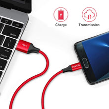 Carica l'immagine nel visualizzatore di Gallery, RAVIAD Cavo Micro USB [4 Pezzi:0.3m,1m,2m,3m] 0.3m 1m 2m 3m, Rosso - Ilgrandebazar
