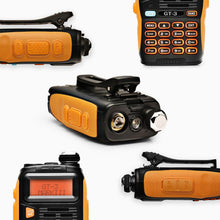 Carica l'immagine nel visualizzatore di Gallery, Baofeng GT-3 MARK II Dual Band UHF / VHF Two 1 pc+1 microfono, arancione/nero - Ilgrandebazar