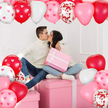 Carica l'immagine nel visualizzatore di Gallery, Gejoy 35 Pezzi Palloncini San Valentino a Cuore Lattice e...